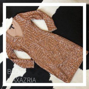 BCBGMaxAzria Morris Sequin Dress | Rose Gold